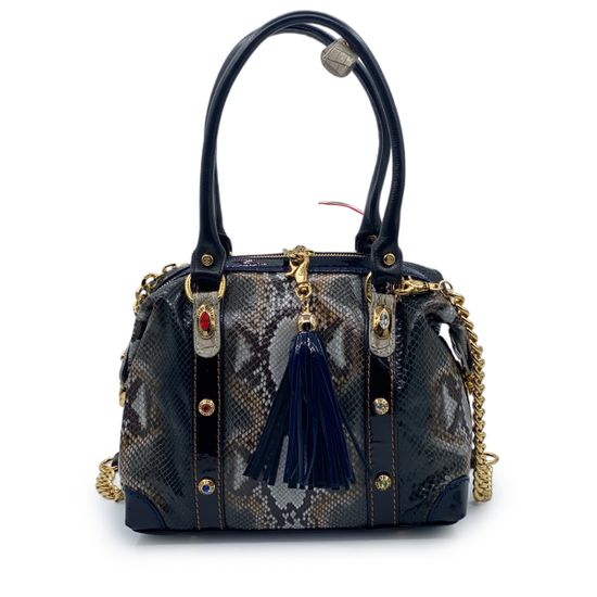 Сумка Marino Orlandi серая кожаная питон - фото 1, 