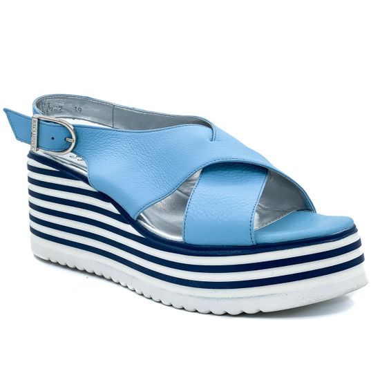 Босоножки Cover голубые - фото 2, 