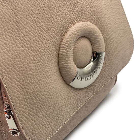 Рюкзак Di Gregorio светло-бежевый кожаный - фото 4, 