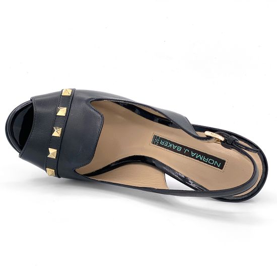 Босоножки Norma J. Baker кожаные черные - фото 3, 7095E5B NJ