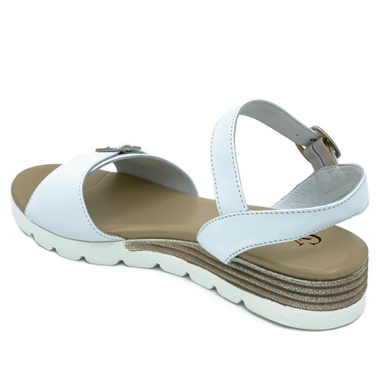 Босоножки Cover белые кожаные - фото 3, 5998 COV