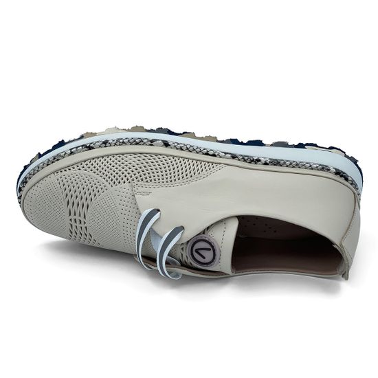 Полуботинки Lab Milano бежевые кожаные с перфорацией и шнурками - фото 5, 358225011 LAB BEIGE