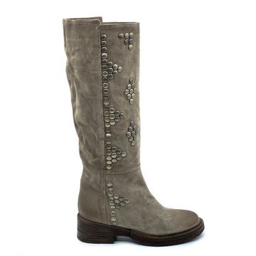 Сапоги Mimmu серые замшевые демисезонные - фото 1, F659K2 MIM INOX