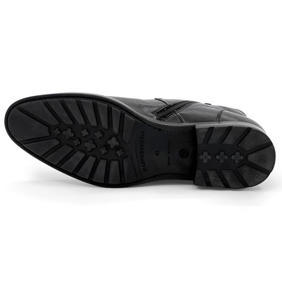 Ботинки Giampieronicola черные кожаные МЕХ - фото 4, 