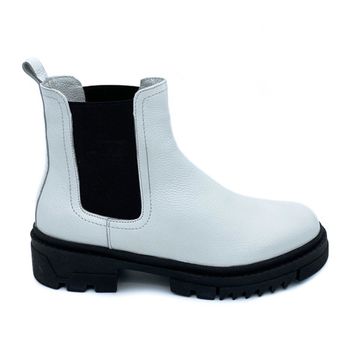 Ботинки Cover белые кожаные МЕХ - фото 1, 533203-2 COV