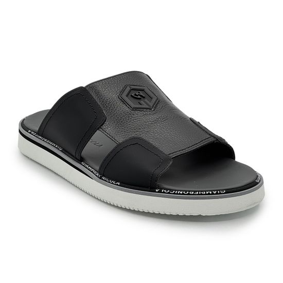 Шлепанцы GIAMPIERONICOLA черные кожаные - фото 2, A5709A GPN