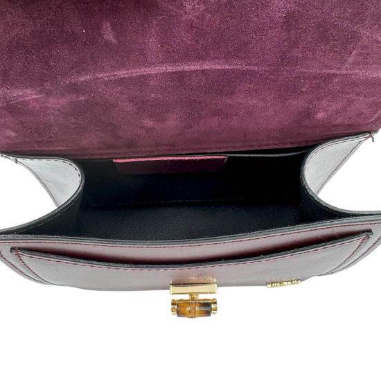 Сумка NILA&NILA бордовая кожаная - фото 5, BNN7041 NIL BORDO