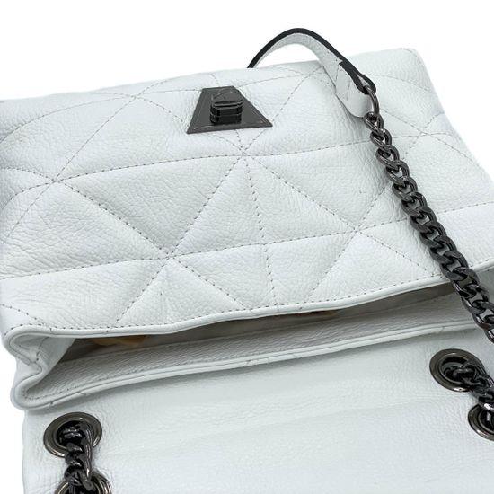 Сумка Di Gregorio белая кожаная - фото 4, 