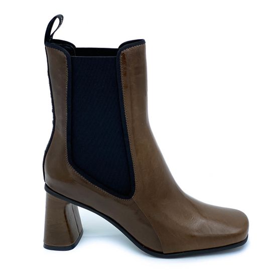 Ботильоны Jeannot коричневые кожаные демисезонные - фото 1, HJ575B JN