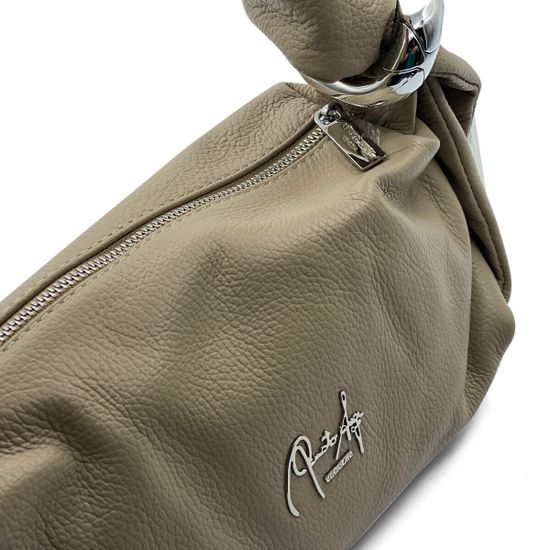 Сумка Renato Angi бежевая кожаная - фото 4, 