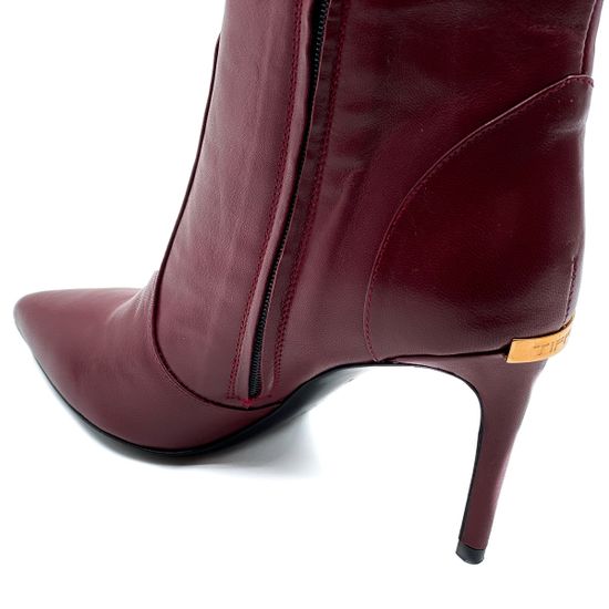 Сапоги Tiffi бордо кожаные демисезонные - фото 7, 