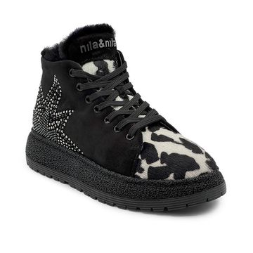 Ботинки NILA&amp;NILA черные замшевые на меху - фото 2, NO9007M NIL NERO