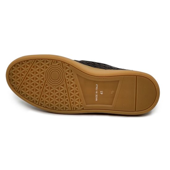 Слипоны GIAMPIERONICOLA коричневые кожаные плетеные - фото 4, W44557B GPN MORO