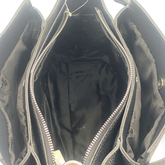 Сумка Di Gregorio черная кожаная - фото 5, 