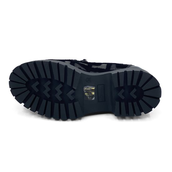 Лоферы NILA NILA черные замша/текстиль на меху - фото 4, VICTORIA-VLM NIL NERO