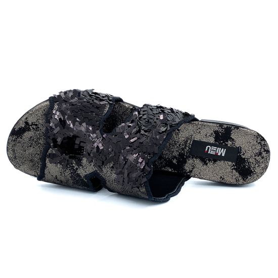 Шлепанцы Mimmu черно-бронзовые - фото 5, 