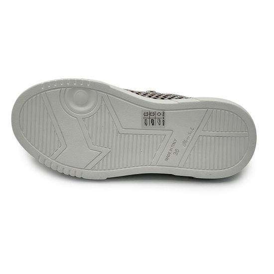 Кроссовки FRUIT бежевые из нубука с перфорацией и стразами - фото 4, 9082 FR BEIGE