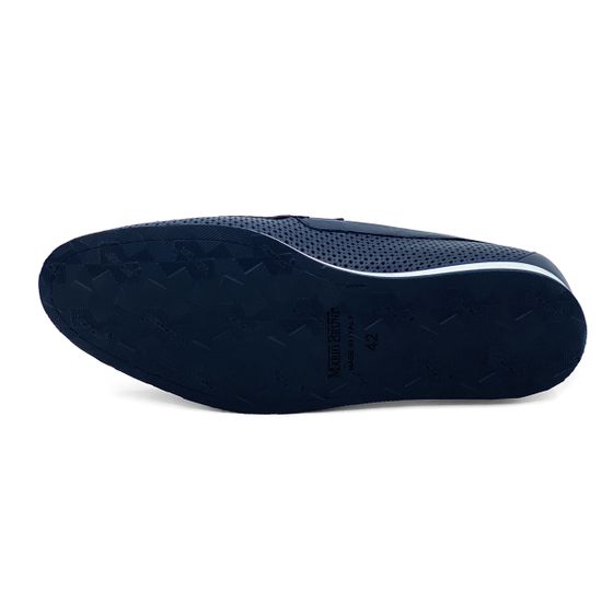 Туфли Mario Bruni с перфорацией кожаные синие - фото 4, 