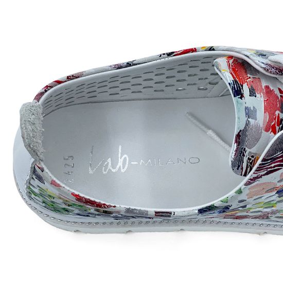 Полуботинки Lab Milano летние разноцветные кожаные на шнурочках - фото 7, 