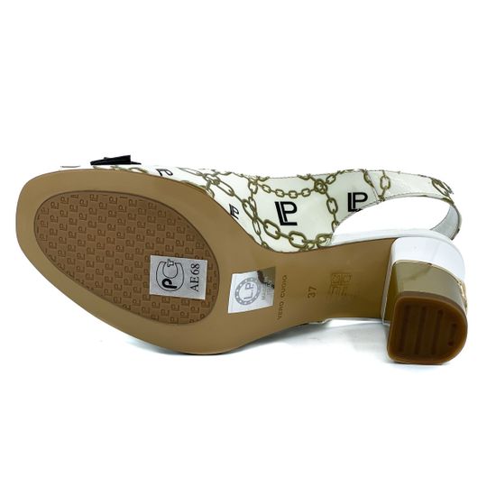 Босоножки Loretta Pettinari белые из лакированной кожи - фото 4, 