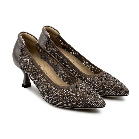 Туфли Francesco V бежевые кожаные гипюровые - фото 7, 