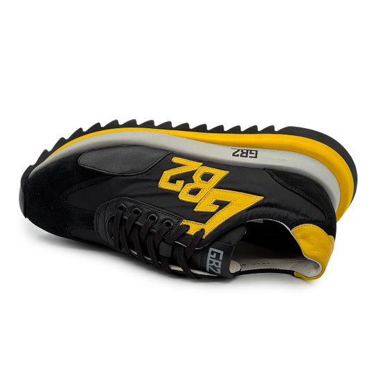 Кроссовки BUTTERI черные/желтые кожа/замша - фото 5, 48525-A BUT