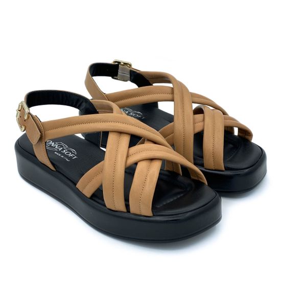 Босоножки Donna Soft коричневые кожаные - фото 7, MOT2031 DS