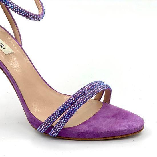 Босоножки Nina Lilou замшевые фиолетовые - фото 6, 251057F8 NL