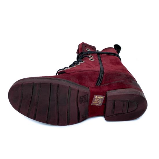 Ботинки Mimmu бордовые замшевые Байка - фото 4, 