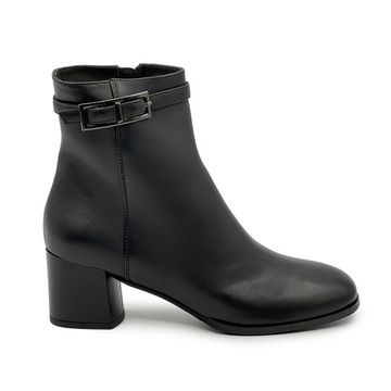 Ботильоны CV Cover черные кожаные на байке - фото 1, 449125-1 COV