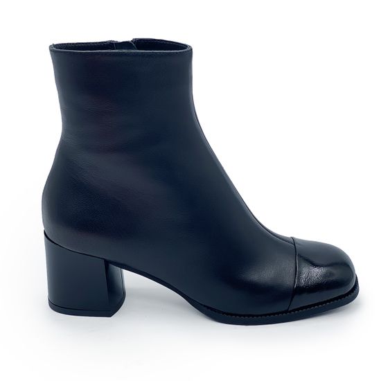 Ботильоны CVCOVER черные кожа/лак на байке - фото 1, 329419-1 COV