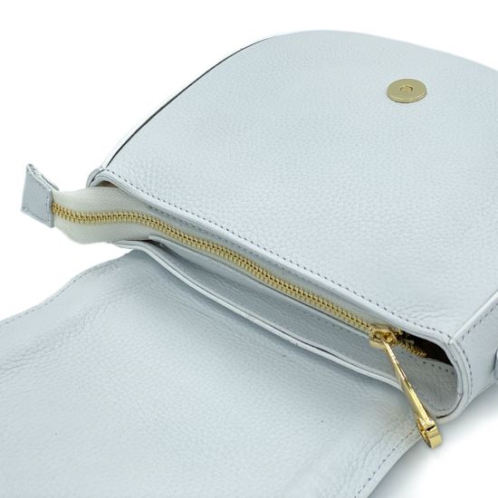 Клатч Di Gregorio белый кожаный - фото 5, 