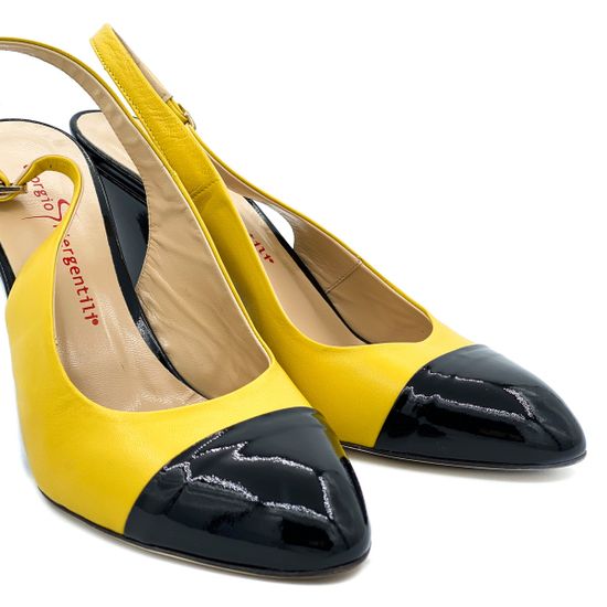 Босоножки Giorgio Piergentili черно-желтые - фото 7, 