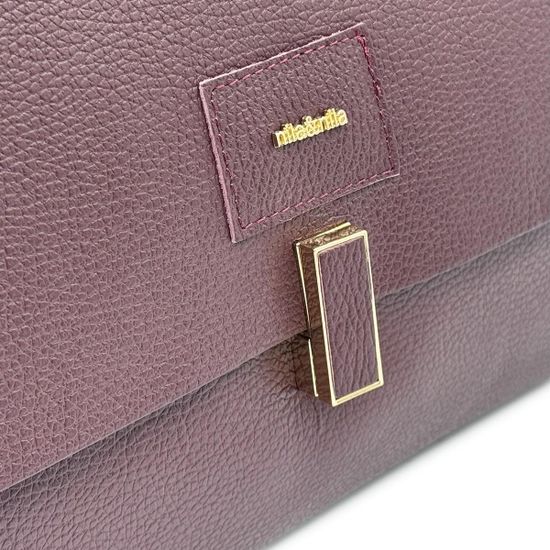 Сумка NILA&NILA бордовая кожаная - фото 4, BNN7003 NIL BORDO