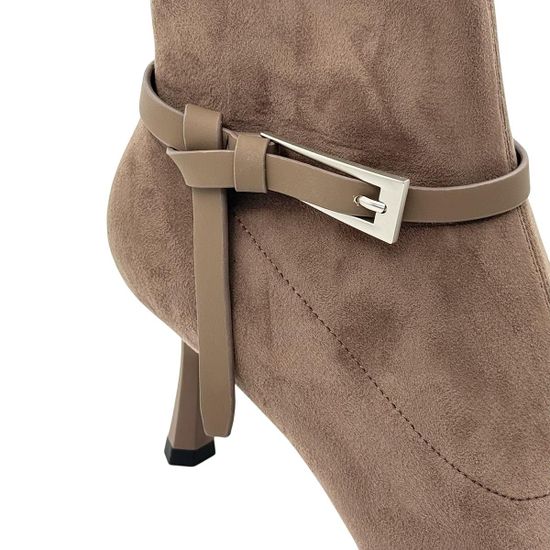 Ботильоны TUFFONI бежевые текстиль/кожа стрейч демисезонные - фото 7, 1425014TVL TUF BEIGE