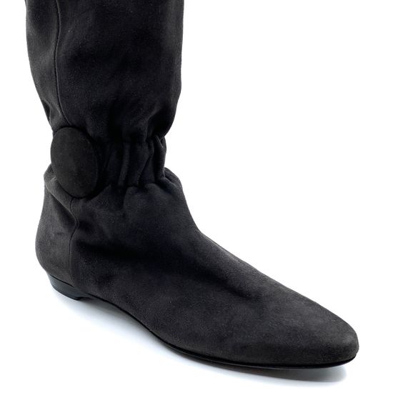 Сапоги женские Gianmarco Lorenzi коричневые замша демисезонные - фото 6, 