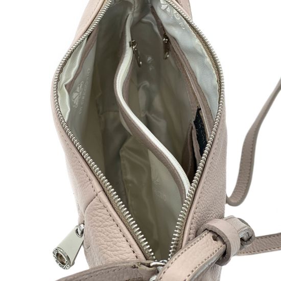 Клатч Di Gregorio бежевый кожаный - фото 6, 