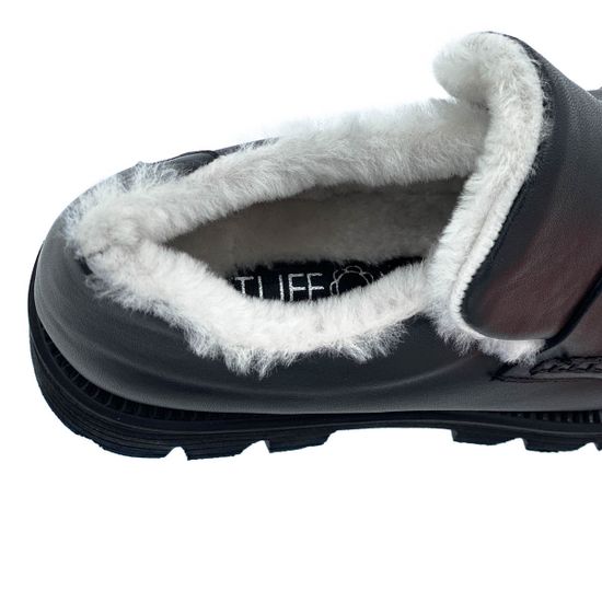 Лоферы Tuffoni черные кожаные МЕХ - фото 7, 