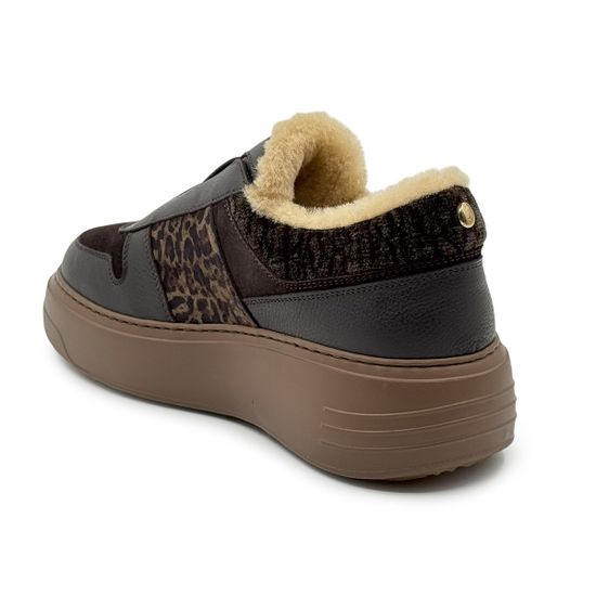 Полуботинки KELTON коричневые кожа/замша/велюр на меху - фото 3, AM4320M KEL MORO