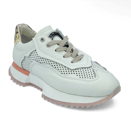 Кроссовки NILA NILA белые кожаные - фото 2, NO5813 NIL BIANCO