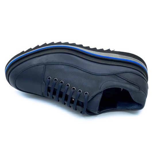 Кеды Lab Milano синие кожаные демисезонные - фото 5, 