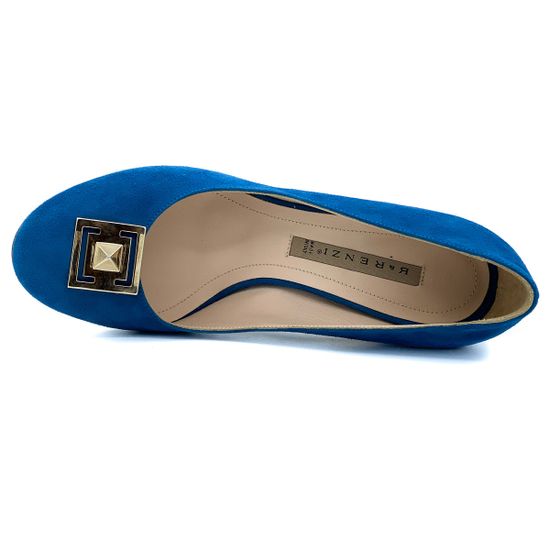 Туфли женские Renzi синие замшевые - фото 5, 504200C RZ