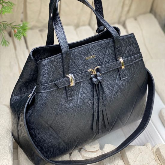 Сумка Ripani черная кожаная - фото 7, 