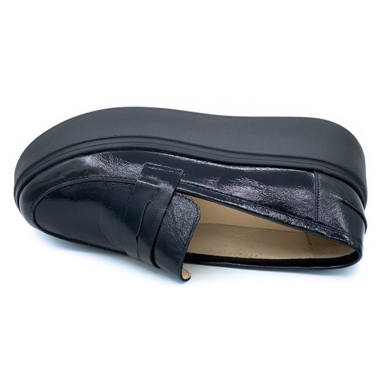 Лоферы Cover черные наплак - фото 5, 170802 COV