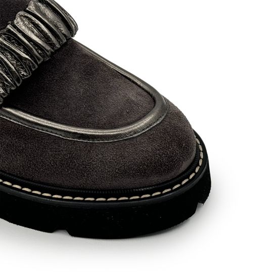 Лоферы MOT-CLE коричневые замшевые - фото 6, MOT2762 MOT STEEL