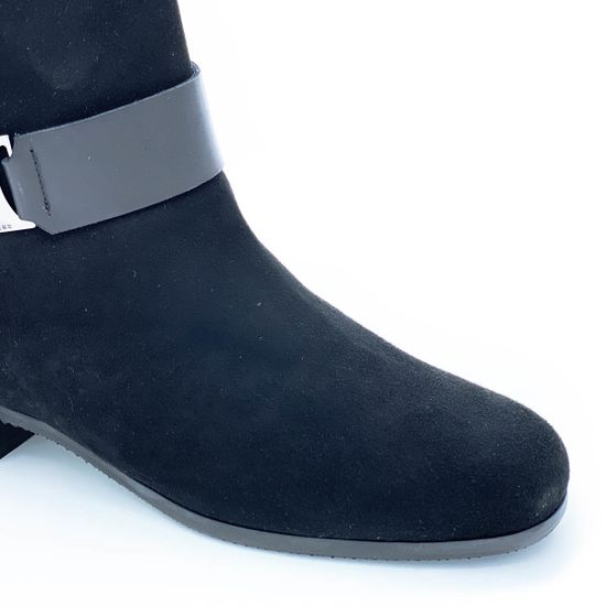 Ботинки Baldinini черные замшевые МЕХ - фото 6, 