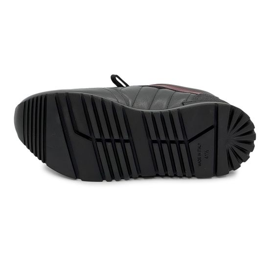 Кроссовки GIAMPIERONICOLA черные/бордовые кожаные демисезонные - фото 4, M393142 GPN NERO/BORDO