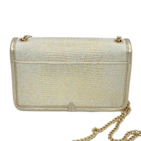 Сумочка Marina Creazioni золотая кожаная маленькая - фото 3, 