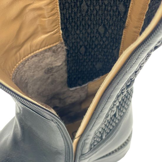 Сапоги MOTCLE черные кожаные евромех - фото 7, MOT1860M MOT