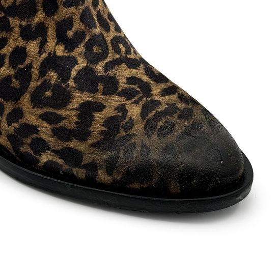 Ботильоны MIMMU замшевые бежевые принт "Леопард" на байке - фото 6, M563M14 MIM LEO